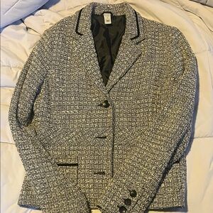 Old Navy Black and White Tweed Blazer